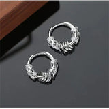 Geometric Hoops Silver Plated Earrings for Men