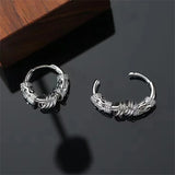 Geometric Hoops Silver Plated Earrings for Men
