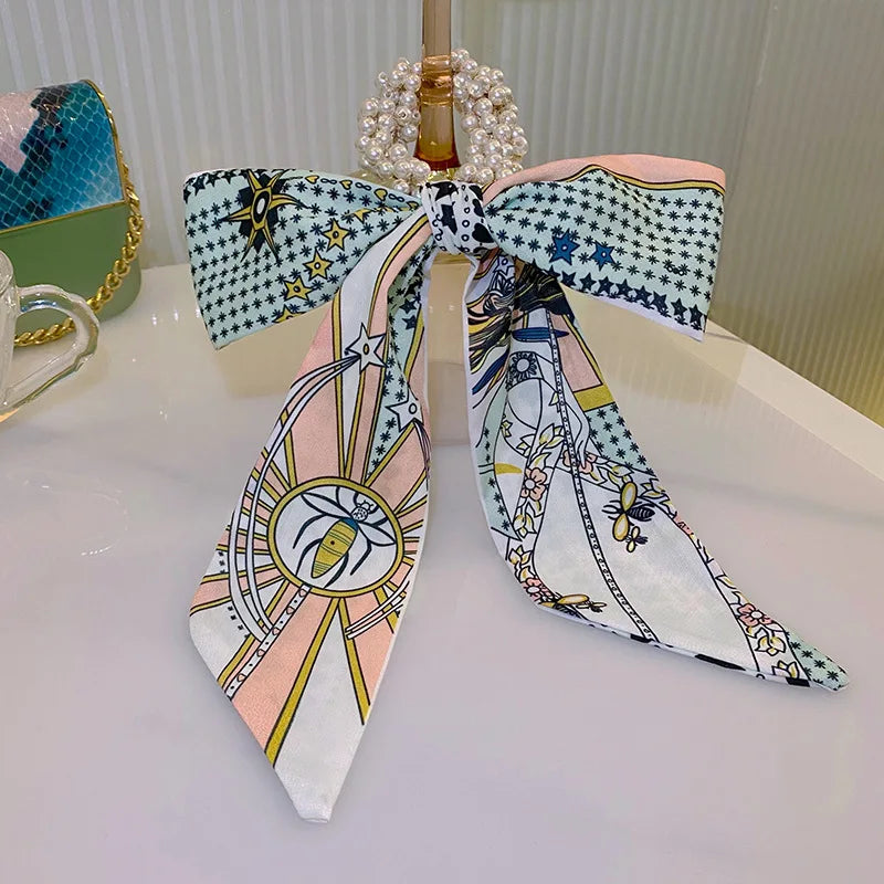 Retro Headband Women Bow Knot Winding Hair Rope Band Hair Accessories