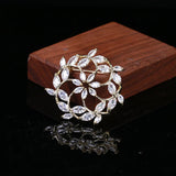 Retro Women Brooches Flower Cherry Christmas Tree Wreath Brooch Pin Scarf Buckle