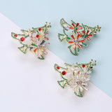 Retro Women Brooches Flower Cherry Christmas Tree Wreath Brooch Pin Scarf Buckle