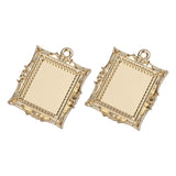 Embossed Baroque Mini Photo Frame Pendant Jewelry Earrings Material