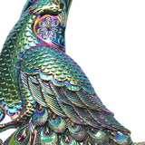 Ethnic Purple Green Peacock Necklace Indian Maxi Jewelry Women