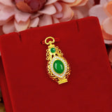 Ethnic Pot Pendant Turquoise Jade Fine Jewelry