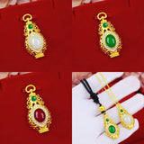Ethnic Pot Pendant Turquoise Jade Fine Jewelry