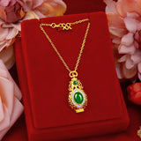 Ethnic Pot Pendant Turquoise Jade Fine Jewelry