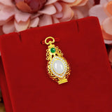 Ethnic Pot Pendant Turquoise Jade Fine Jewelry