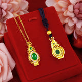 Ethnic Pot Pendant Turquoise Jade Fine Jewelry