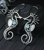 Vintage Ethnic Silver Spiral Half Circle Heart Earring