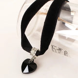 Crystal Heart Pendant Peach Necklace Jewelry