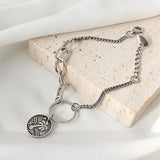 925 Silver Charm Bracelet Retro European American Style