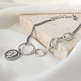 925 Silver Charm Bracelet Retro European American Style