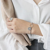 925 Silver Charm Bracelet Retro European American Style