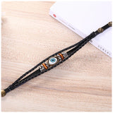 Evil Eye Charm Bracelet Multi-layer Leather Beaded Bracelet