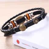 Evil Eye Charm Bracelet Multi-layer Leather Beaded Bracelet