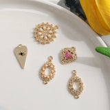 Retro Eyes Love Pearl Rhinestone Lace Ring DIY Jewelry