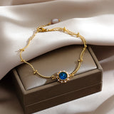 Crystal Pearl Charm Bracelet for Women Stainless Steel Jewelry Gift
