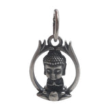 Small Buddha Pendant in S925 Sterling Silver Retro Cartoon Art for Women
