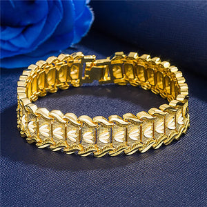 Gold-plated Euro Coin Men's Bracelet Watch Chain