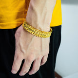 Gold-plated Euro Coin Men's Bracelet Watch Chain