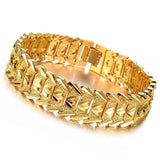 Gold-plated Euro Coin Men's Bracelet Watch Chain