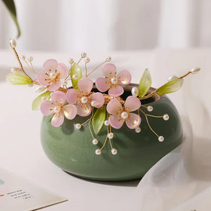 Retro Flower Hair Pins Chinese Pearls Hairpins