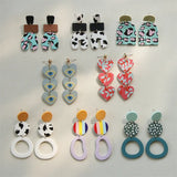 Geometric Colorful Acrylic Drop Earrings for Women