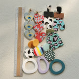 Geometric Colorful Acrylic Drop Earrings for Women