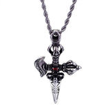 Retro Jewelry Titanium Cross Vajra Pendant Men's Pendant