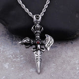 Retro Jewelry Titanium Cross Vajra Pendant Men's Pendant