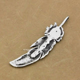 Men's Biker Feather Pendant Stainless Steel AJ018