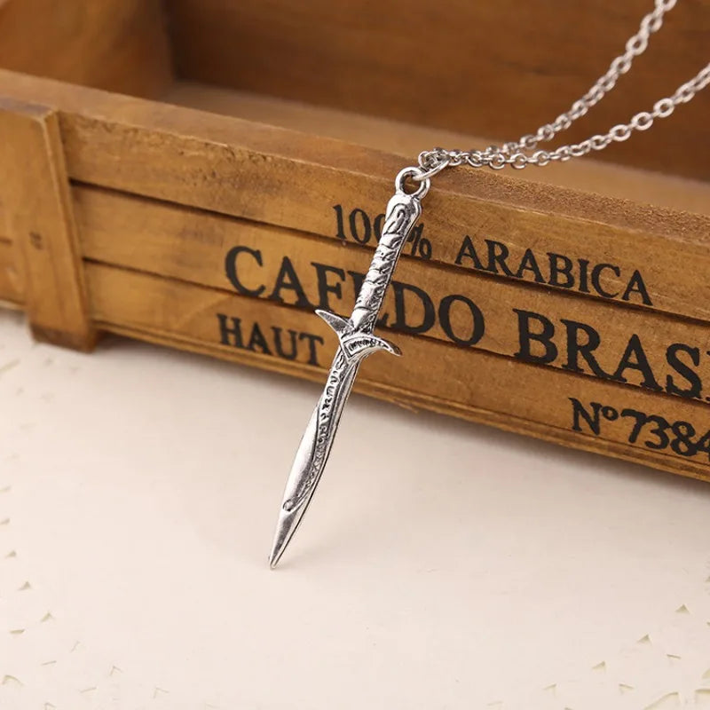 Retro Punk Movie Sword Pendant Necklaces Chain for Men