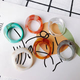 Retro Resin Geometric Shaped Ring for Party Gift