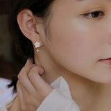 S925 Silver Mother of Pearl Shell Star Stud Earring
