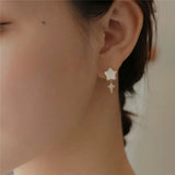 S925 Silver Mother of Pearl Shell Star Stud Earring