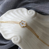 Retro Daisy Flower Bracelet 18k Plated Stainless Steel