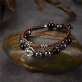 Retro Stone Beads Wrap Bracelet Yoga Tibetan Buddha Chakra Y1016