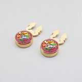 Floral Pattern Men's Cufflinks - Wedding Party Shirt Jewelry