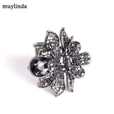 Retro Flower Rhinestones Hair Clip Hairpins