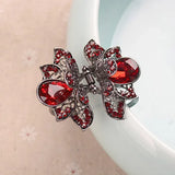 Retro Flower Rhinestones Hair Clip Hairpins