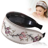 French Embroidered Flower Headband for Women