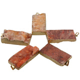 Geometric Dyed Natural Druzy Crystal Pendant Charms for Jewelry Making