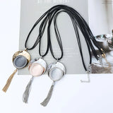 Geometric Tassel Pendant Necklace Long Chain Neck Jewelry