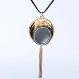 Geometric Tassel Pendant Necklace Long Chain Neck Jewelry