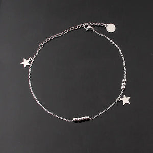 Retro Chain pearl Ankle Bracelet star tassel anklet Set For Women Accessories
