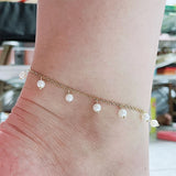 Retro Chain pearl Ankle Bracelet star tassel anklet Set For Women Accessories