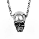 Gothic Skull Titanium Pendant Necklace Men's Jewelry