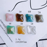 Retro Gradient Smudge Irregular Resin Diamond Stud Earrings DIY