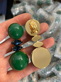Vintage Green Ear Clip Earring Accessories