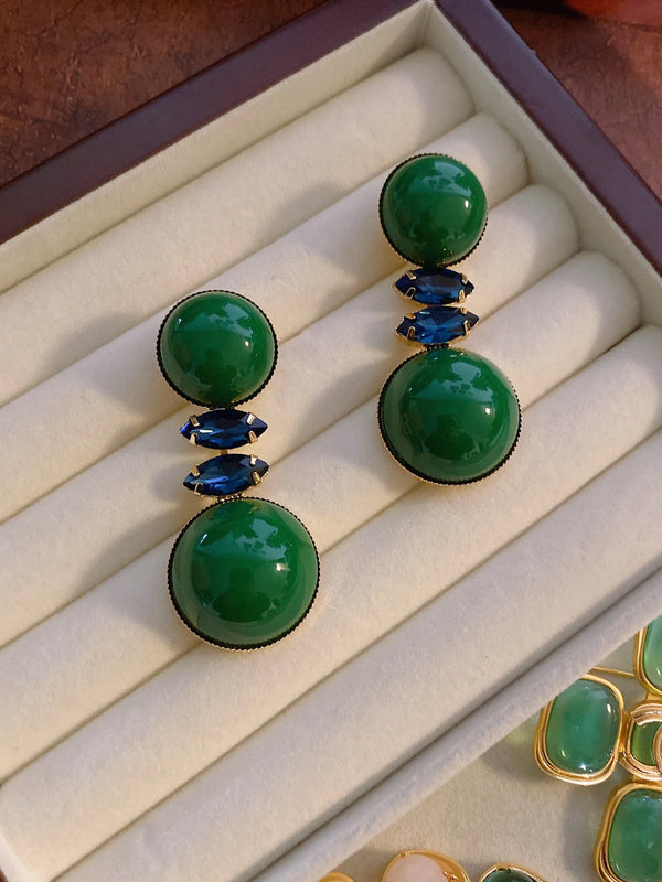 Vintage Green Ear Clip Earring Accessories